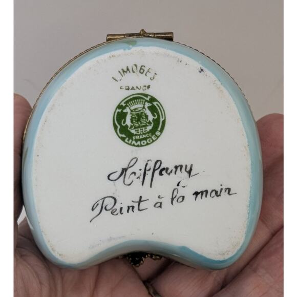 Limoges Frog on Lily Pad Trinket Box Hand Painted France Porcelain Signed PHB - Picture 6 of 7